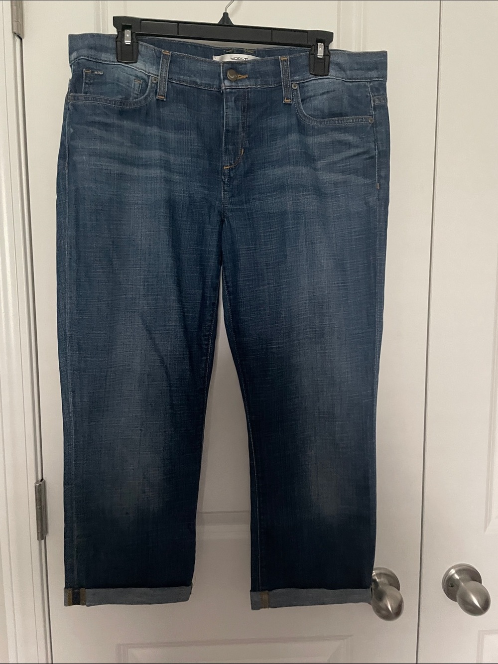Joe's Jeans Womens Relaxed Dark Blue Denim Cropped
